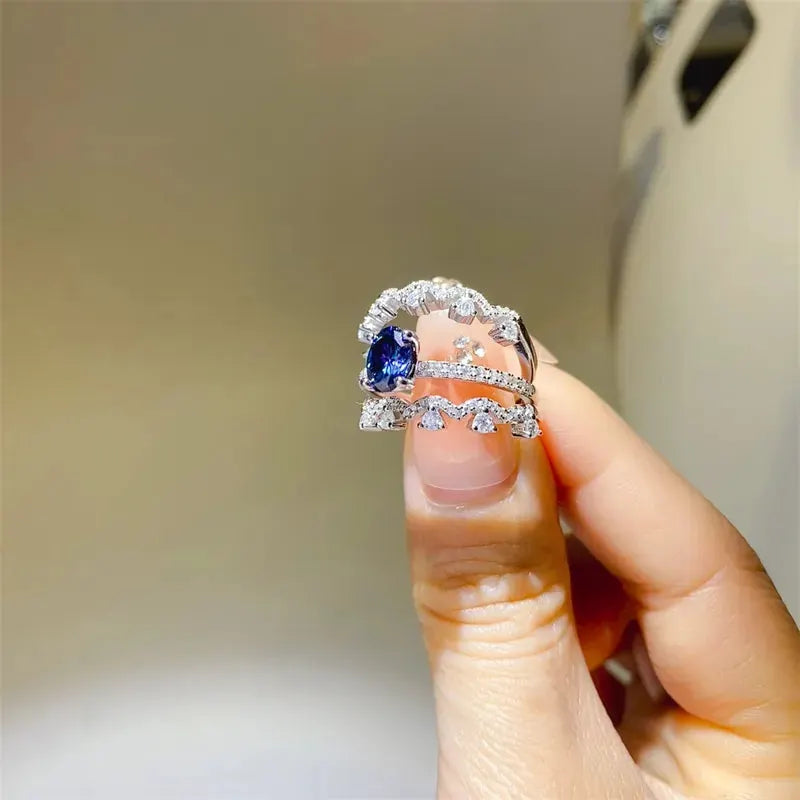 1 Carat Moissanite 925 Sterling Silver Ring by Partner Label