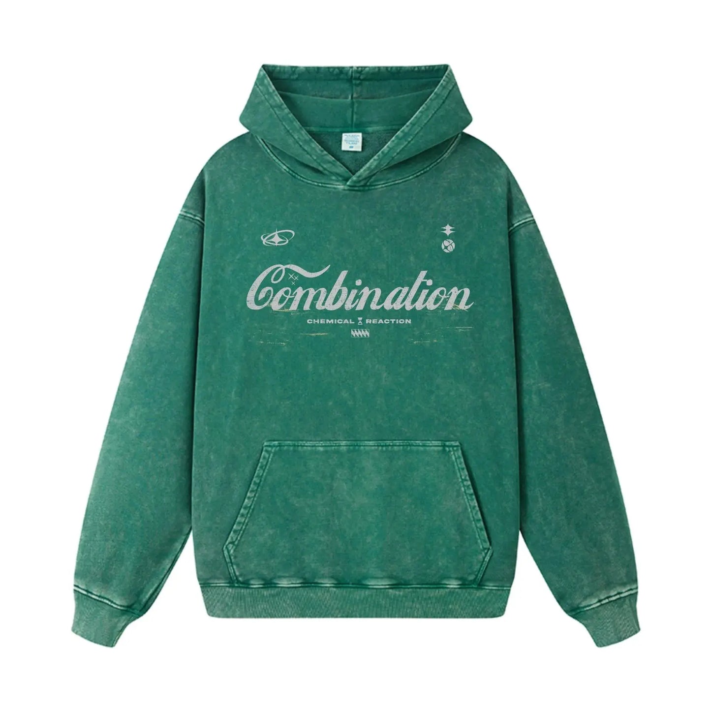 Men's Letter Washed Kangaroo Pocket Hoodie by Partner Label