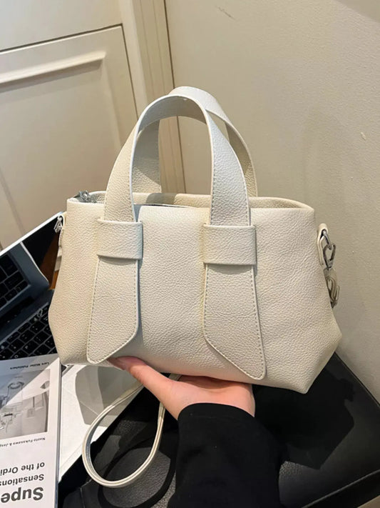 Textured Faux Leather Crossbody Bag by Partner Label