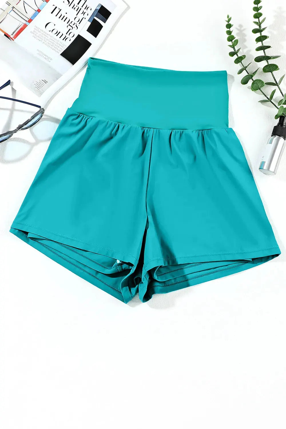 Pocketed High Waist Swim Shorts by Partner Label
