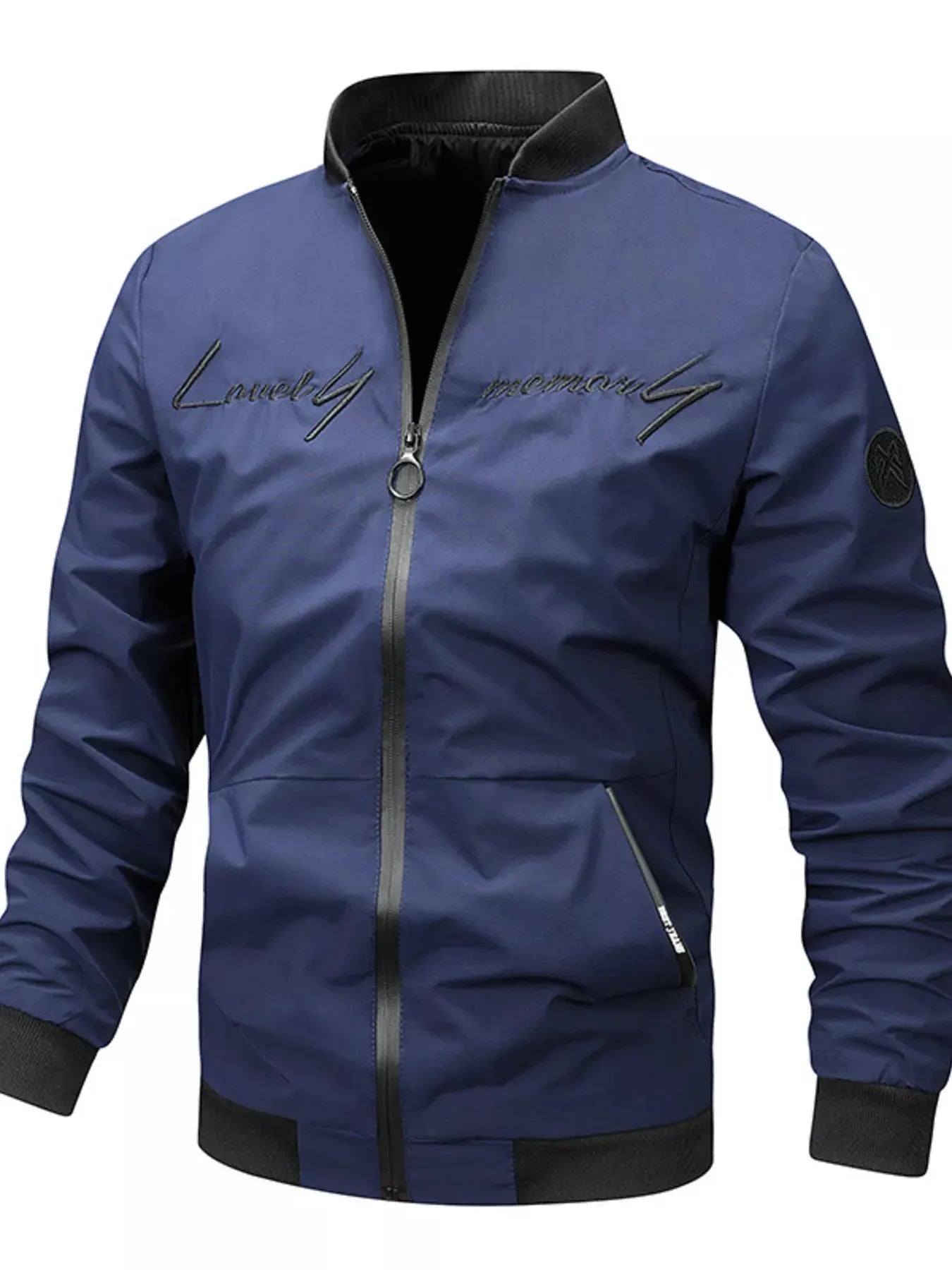 Men's Plus Size Zip Up Bomber Jacket by Partner Label