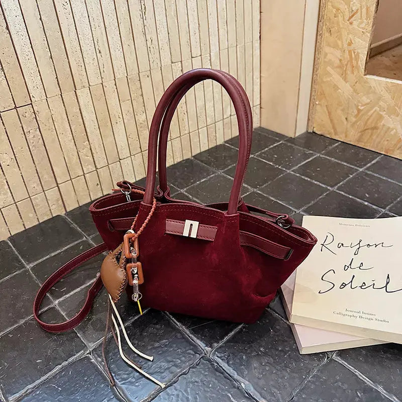 PU Leather Suede Mini Handbag by Partner Label