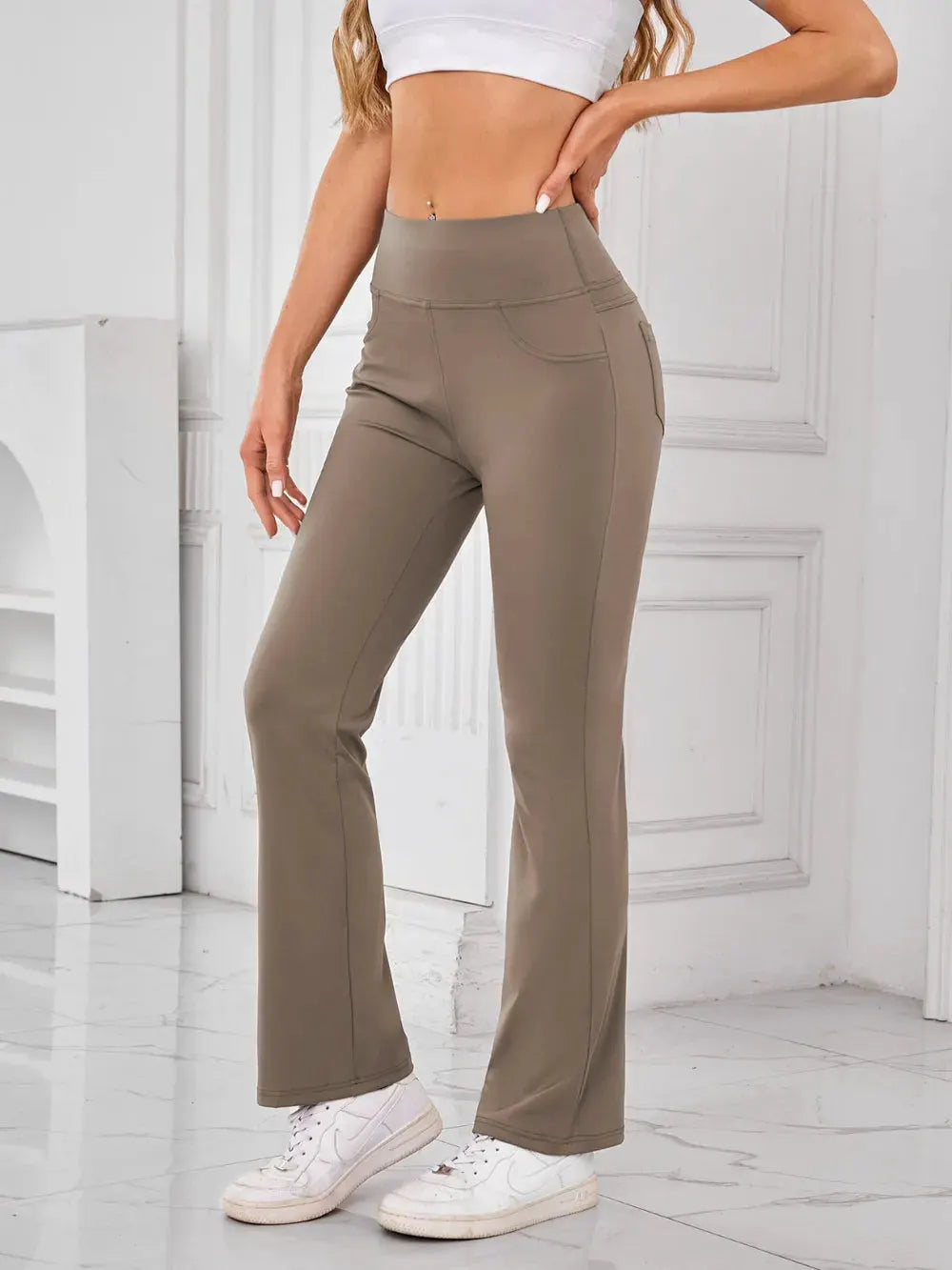 Lovelet High Waist Active Pants with Pockets by Lovelet