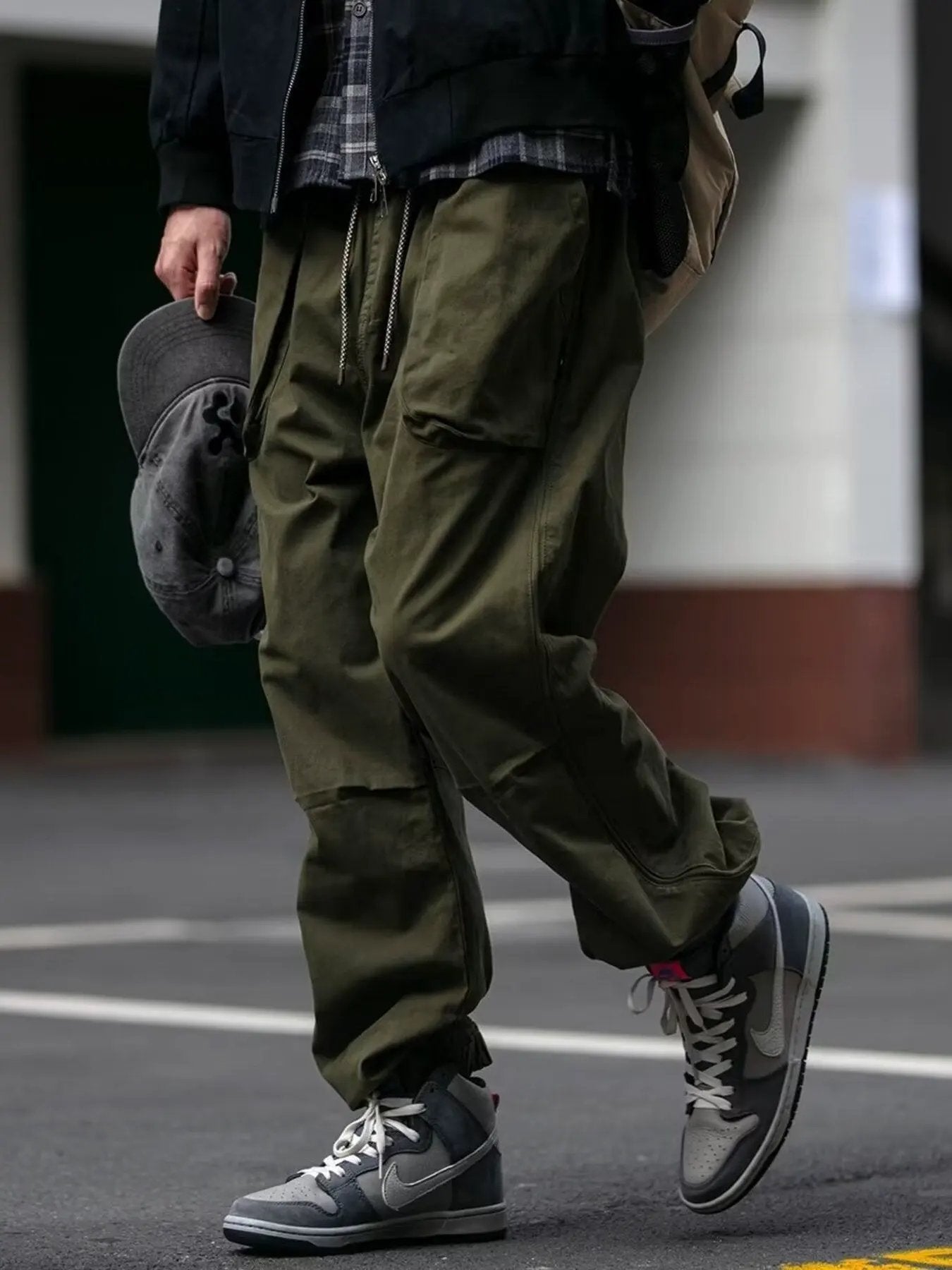 Men's Plus Size Relaxed Fit Cargo Pants by Partner Label