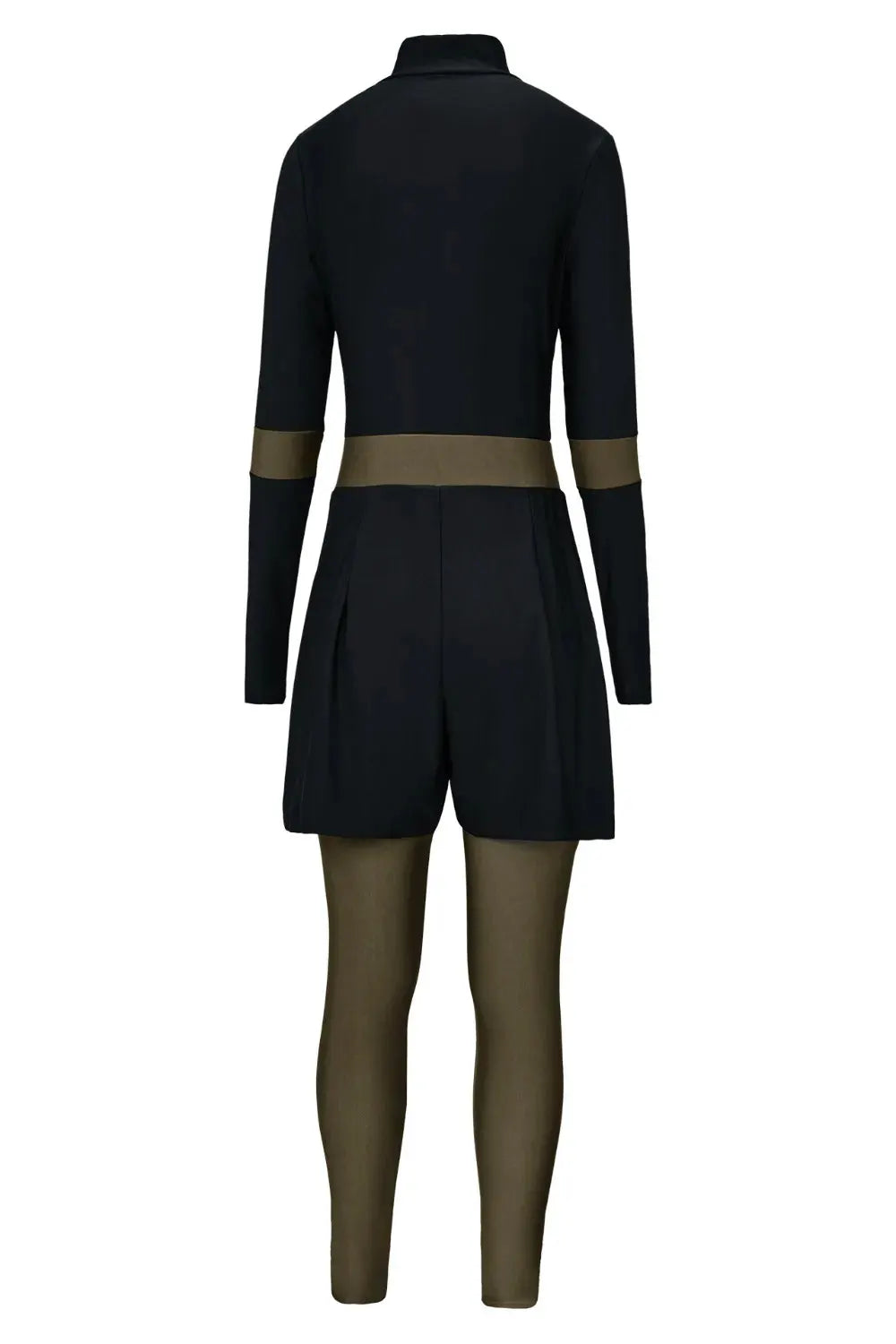 Zip Up Long Sleeve One-Piece Swimwear by Partner Label