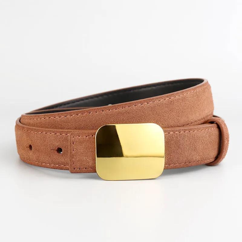 Golden Buckle Belt by Trendsi