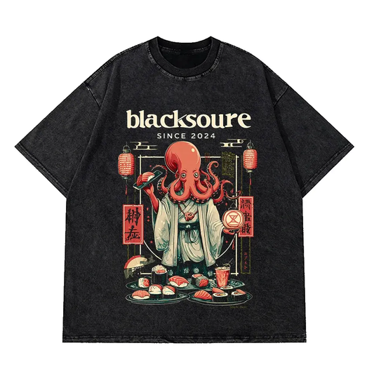 Octopus Ocean Graphic T-Shirt Cute Creative Unisex Tee by Vimost Shop