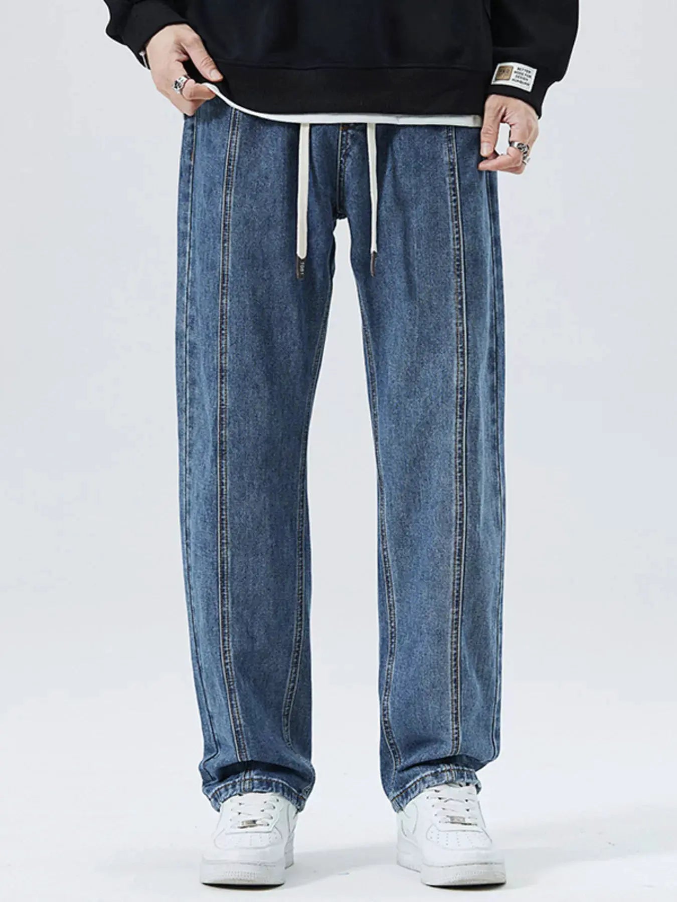Men's Full Size Loose Fit Straight Leg Jeans Plus Size by Partner Label