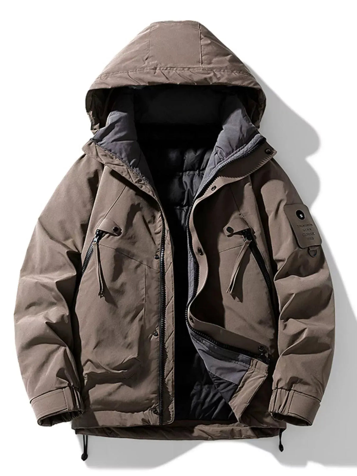Men's Plus Size Hooded Winter Padded Jacket by Partner Label