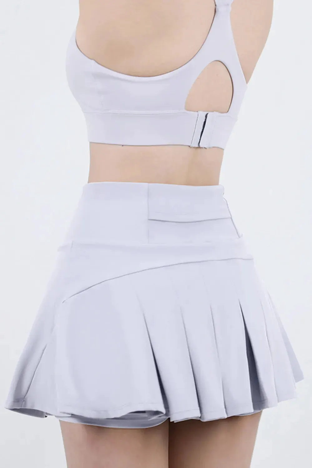 High Waist Pleated Active Skort by Partner Label