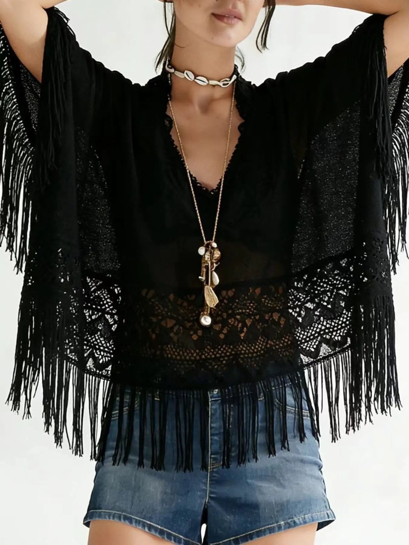 Lace Fringe Cover-Up by Partner Labels