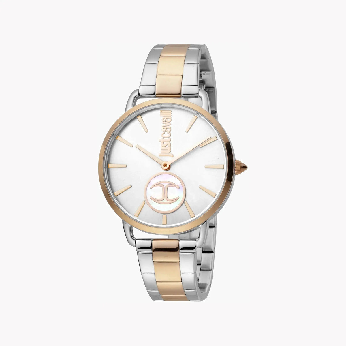 Just Cavalli Women's Silver & Rose Gold Watch, Silver Dial | Jc1l117m0095 by JUST CAVALLI