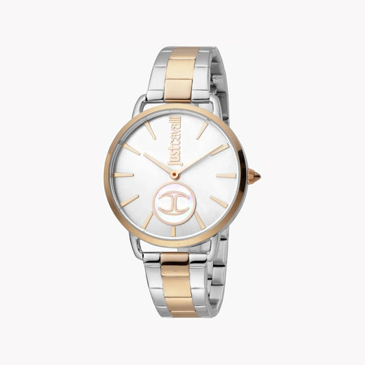Just Cavalli Women's Silver & Rose Gold Watch, Silver Dial | Jc1l117m0095 by JUST CAVALLI