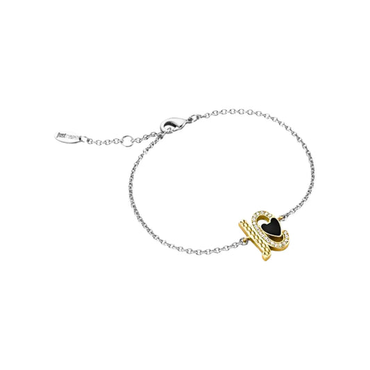 Just Cavalli Women's Silver & Gold Brass Bracelet, Silver | Jcfb00120400 by JUST CAVALLI