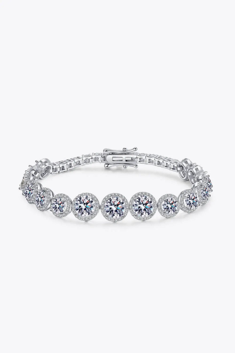 925 Sterling Silver 10.4 Carat Moissanite Bracelet by Partner Label