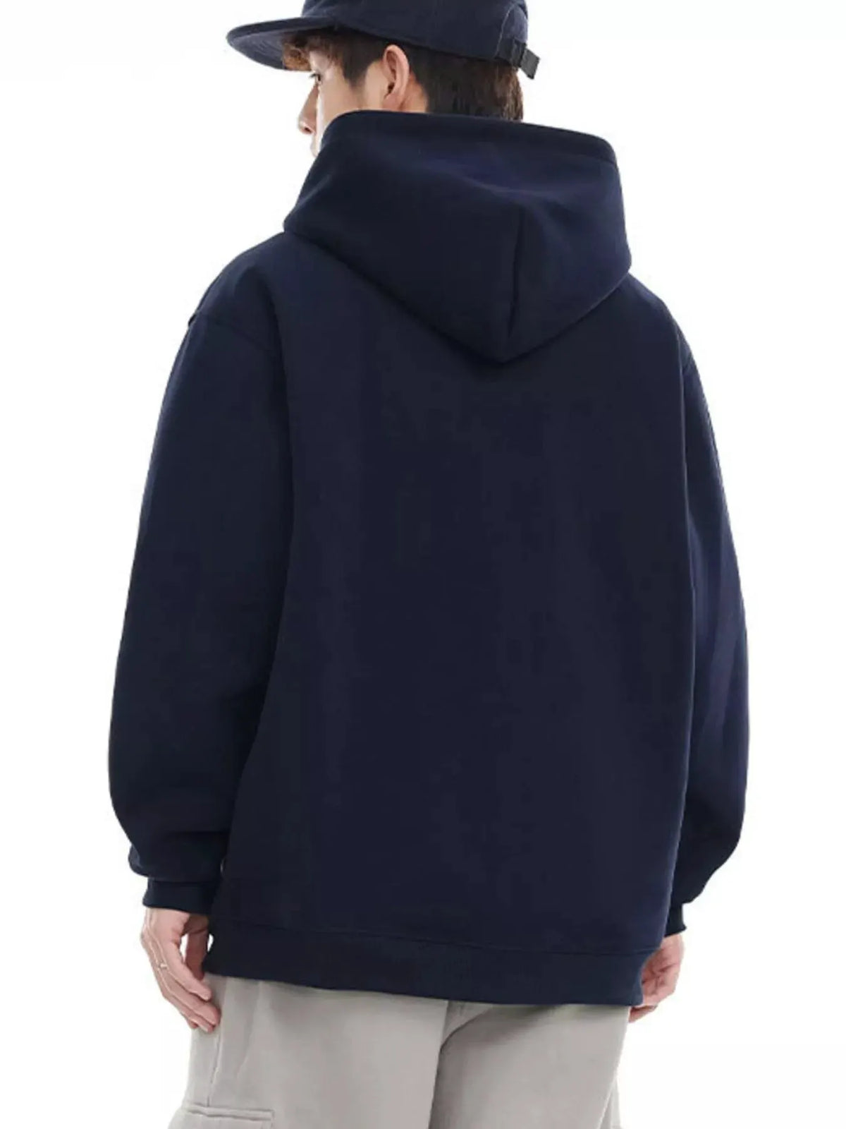 Men's Plus Size Quarter-Zip Long Sleeve Hoodie by Partner Label