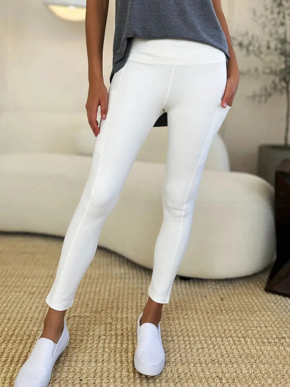 Wide Waistband Sports Leggings by Partner Label