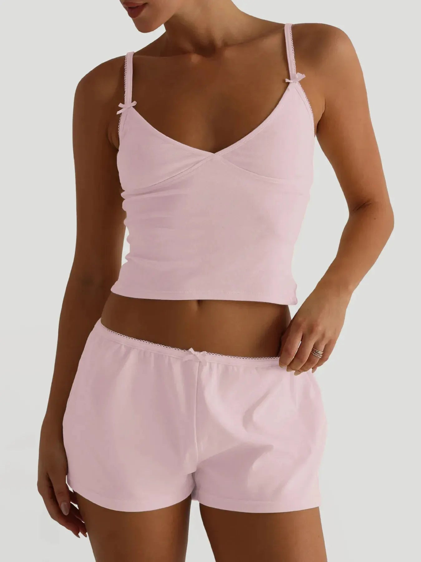 V-Neck Cami and Shorts Set by Partner Label