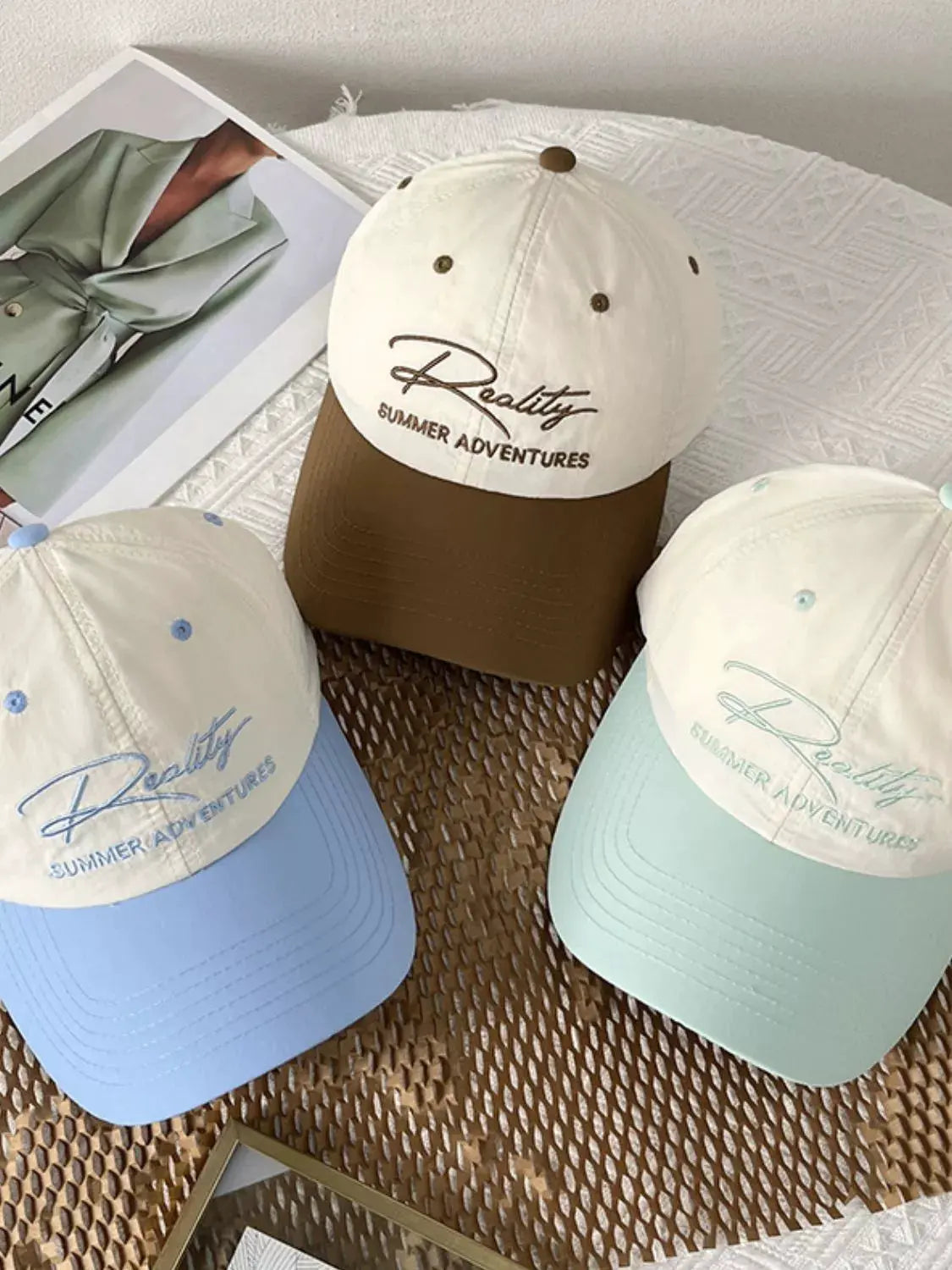Letter Embroidered Adjustable Baseball Cap by Partner Label