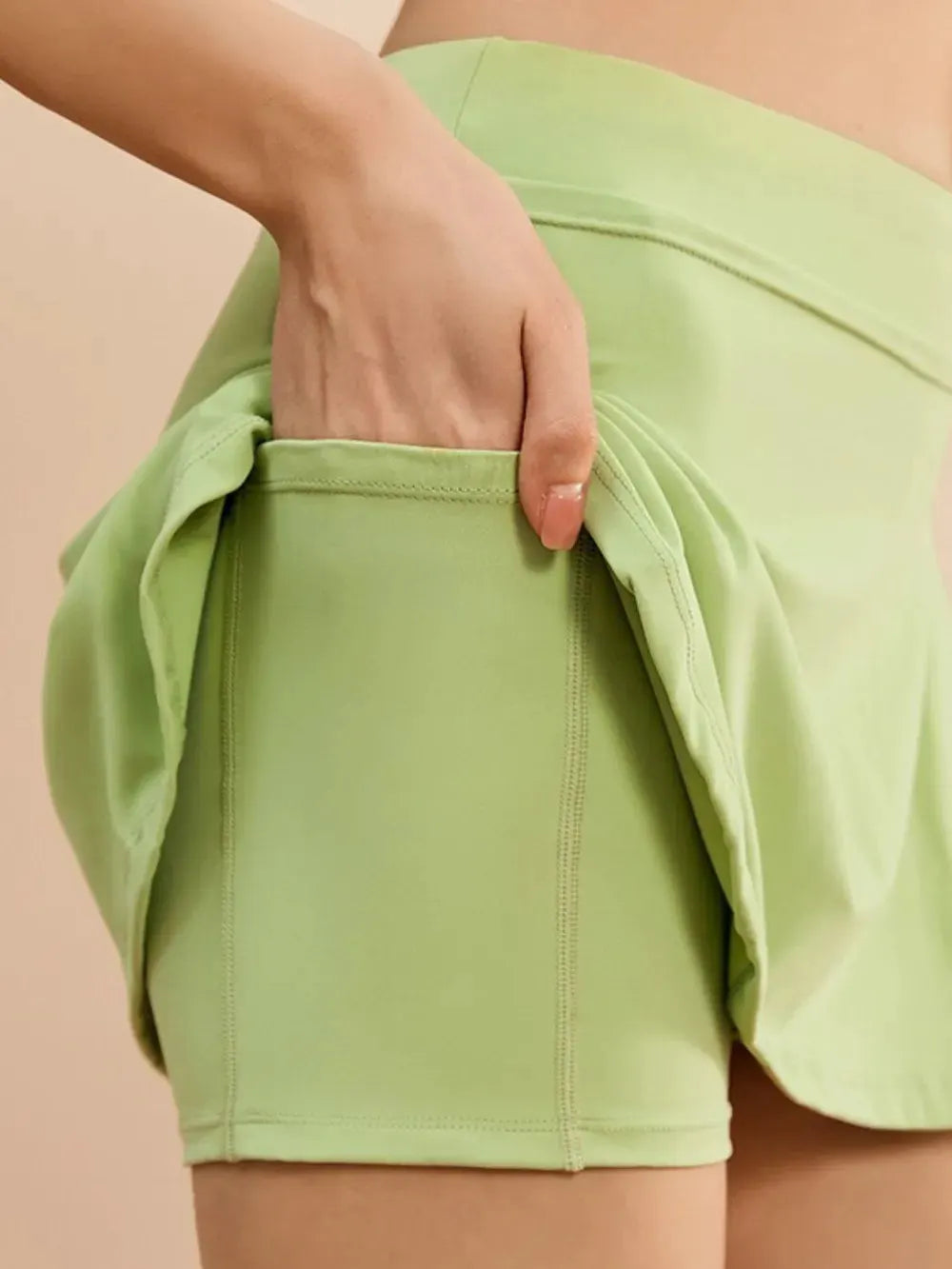 High Waist Active Skort with Pockets by Partner Label
