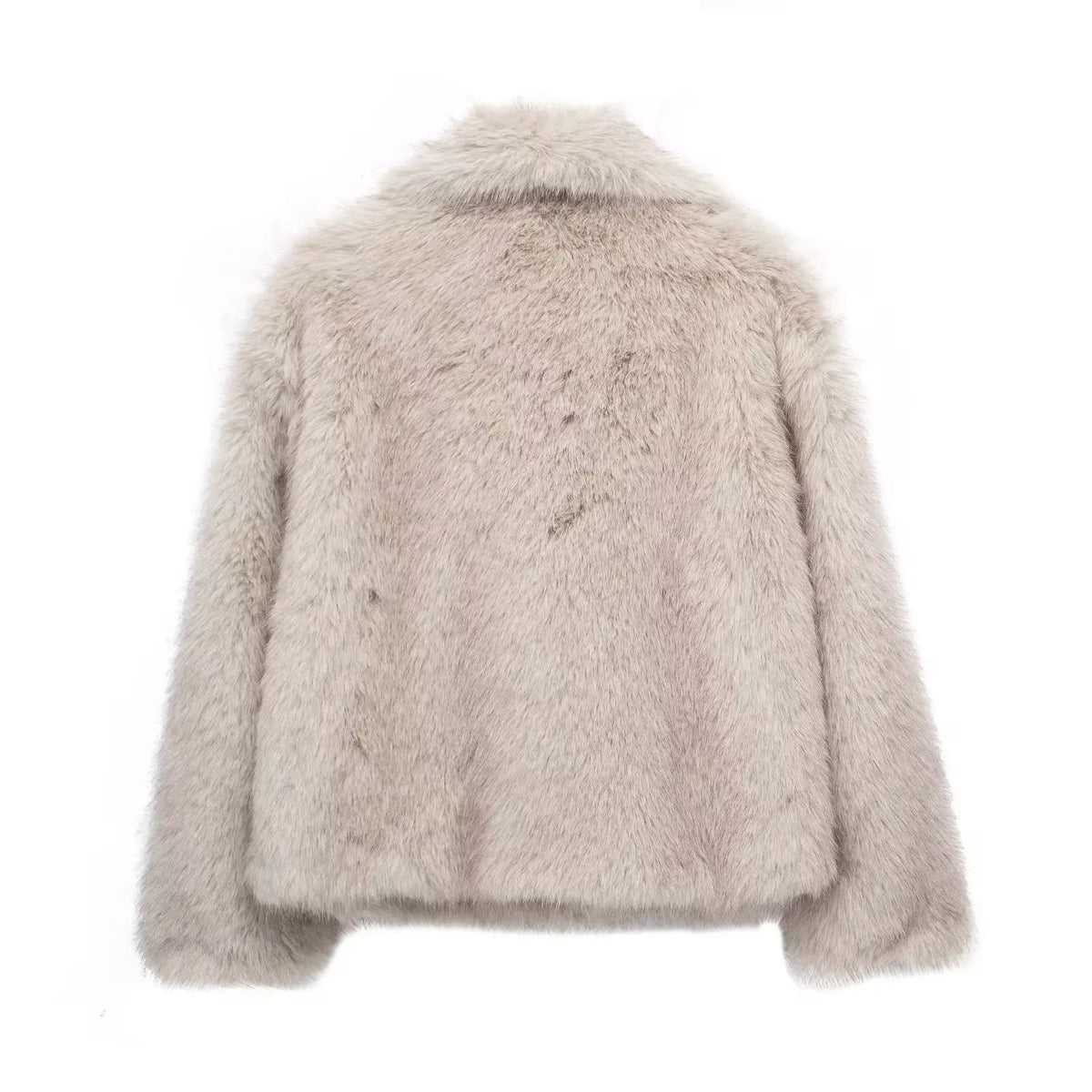 Winter Plush Coat Fashion Warm Thicken Fluffy Lapel Jacket Outwear Casual Long Sleeve Tops Womens Clothing by Maiden-Art