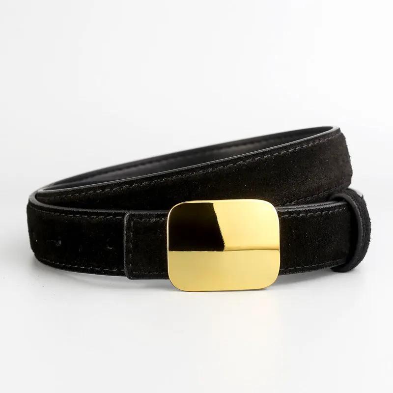 Golden Buckle Belt by Trendsi