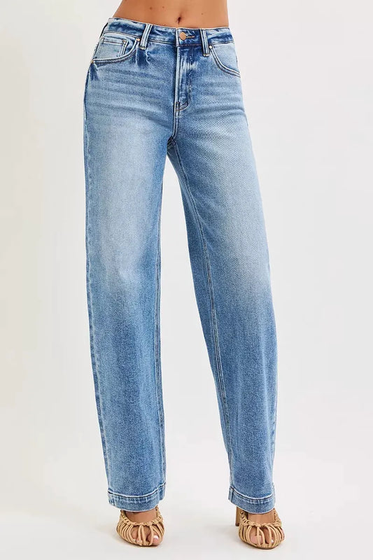 RISEN High Rise Wide Baggy Jeans by RISEN