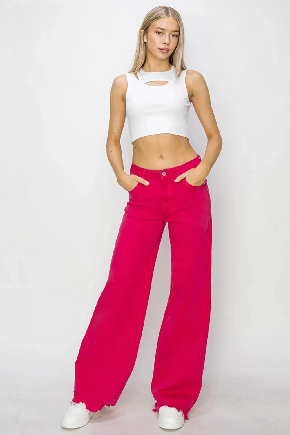 RISEN High Rise Wide Leg Jeans by RISEN