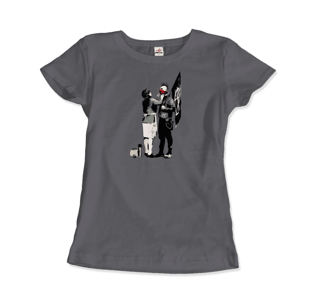 Banksy Anarchist Punk and His Mother artwork t-shirt by Art-O-Rama Shop