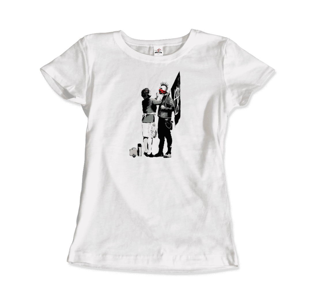 Banksy Anarchist Punk and His Mother artwork t-shirt by Art-O-Rama Shop