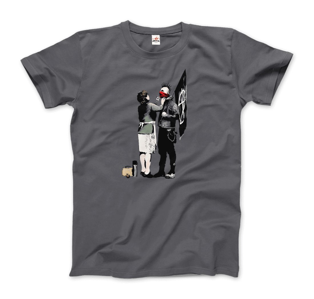 Banksy Anarchist Punk and His Mother artwork t-shirt by Art-O-Rama Shop