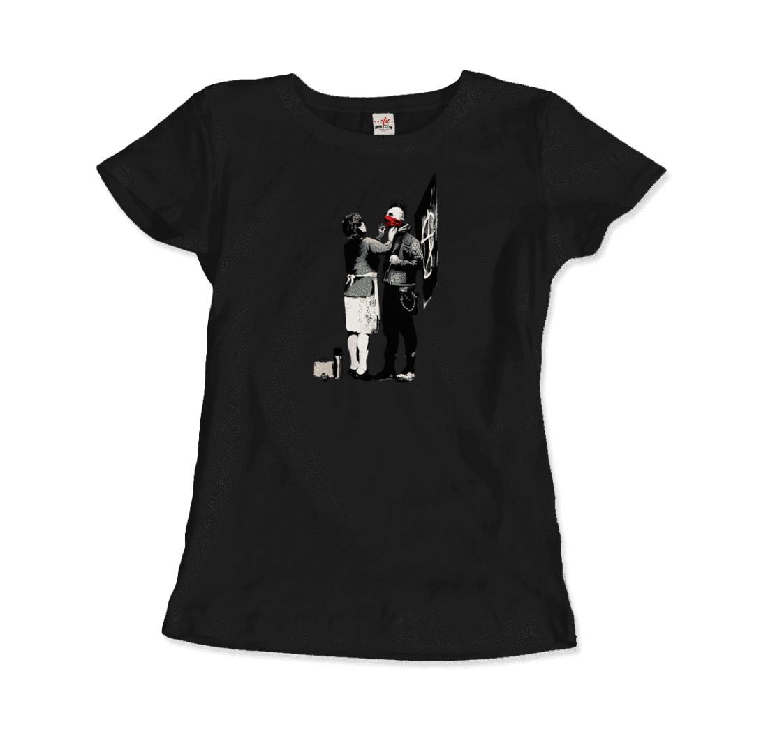 Banksy Anarchist Punk and His Mother artwork t-shirt by Art-O-Rama Shop