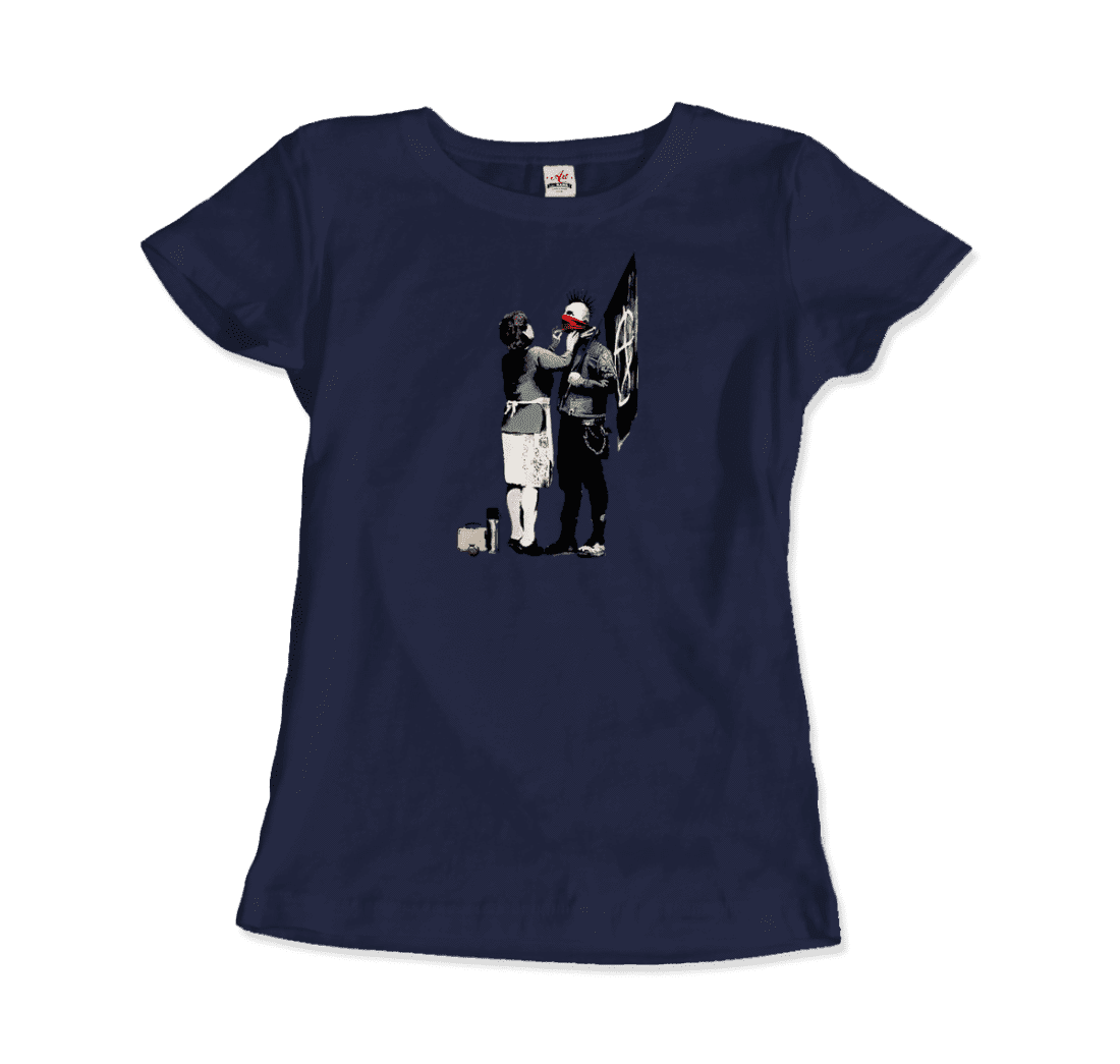 Banksy Anarchist Punk and His Mother artwork t-shirt by Art-O-Rama Shop