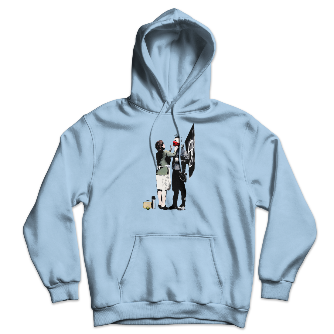 Banksy Anarchist Punk And His Mother Unisex Hoodie by Art-O-Rama Shop
