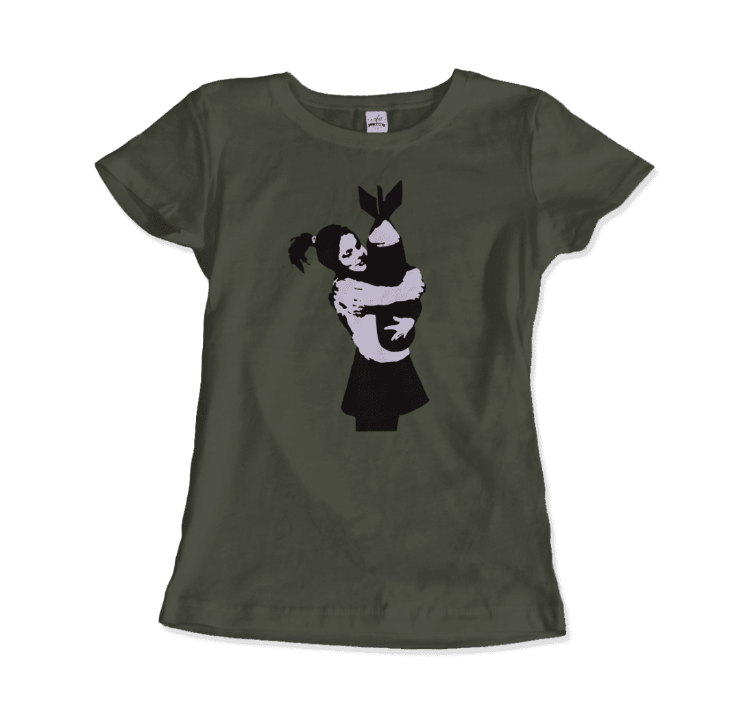 Banksy Bomb Hugger street art t-shirt by Art-O-Rama Shop
