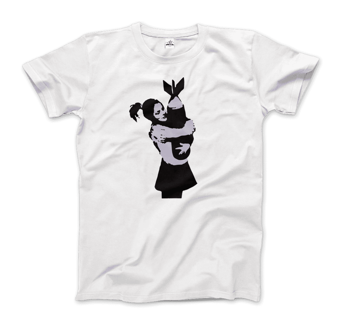 Banksy Bomb Hugger street art t-shirt by Art-O-Rama Shop