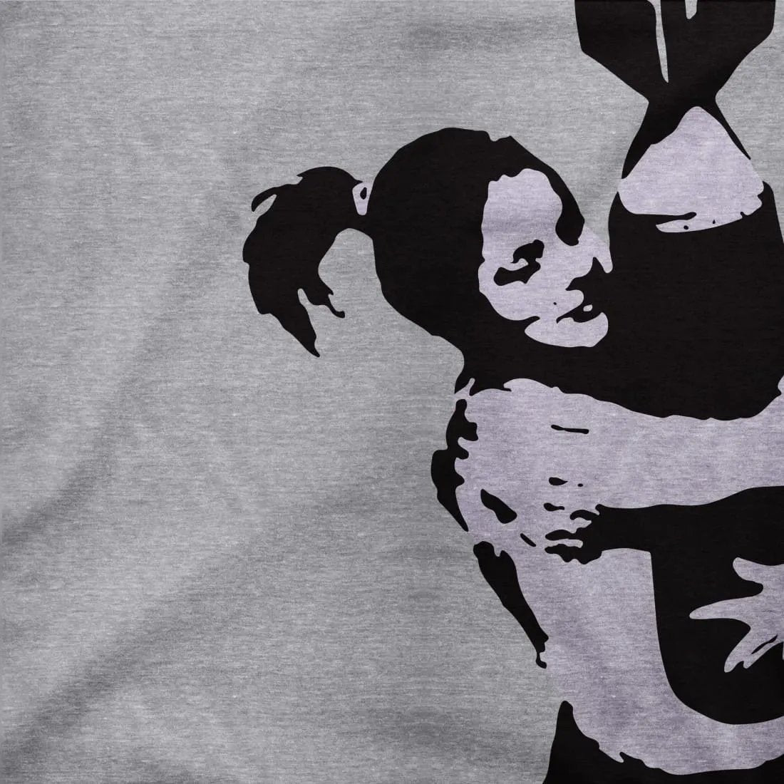 Banksy Bomb Hugger street art t-shirt by Art-O-Rama Shop