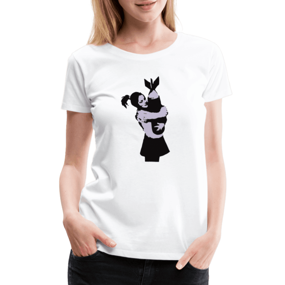 Banksy Bomb Hugger street art t-shirt by Art-O-Rama Shop
