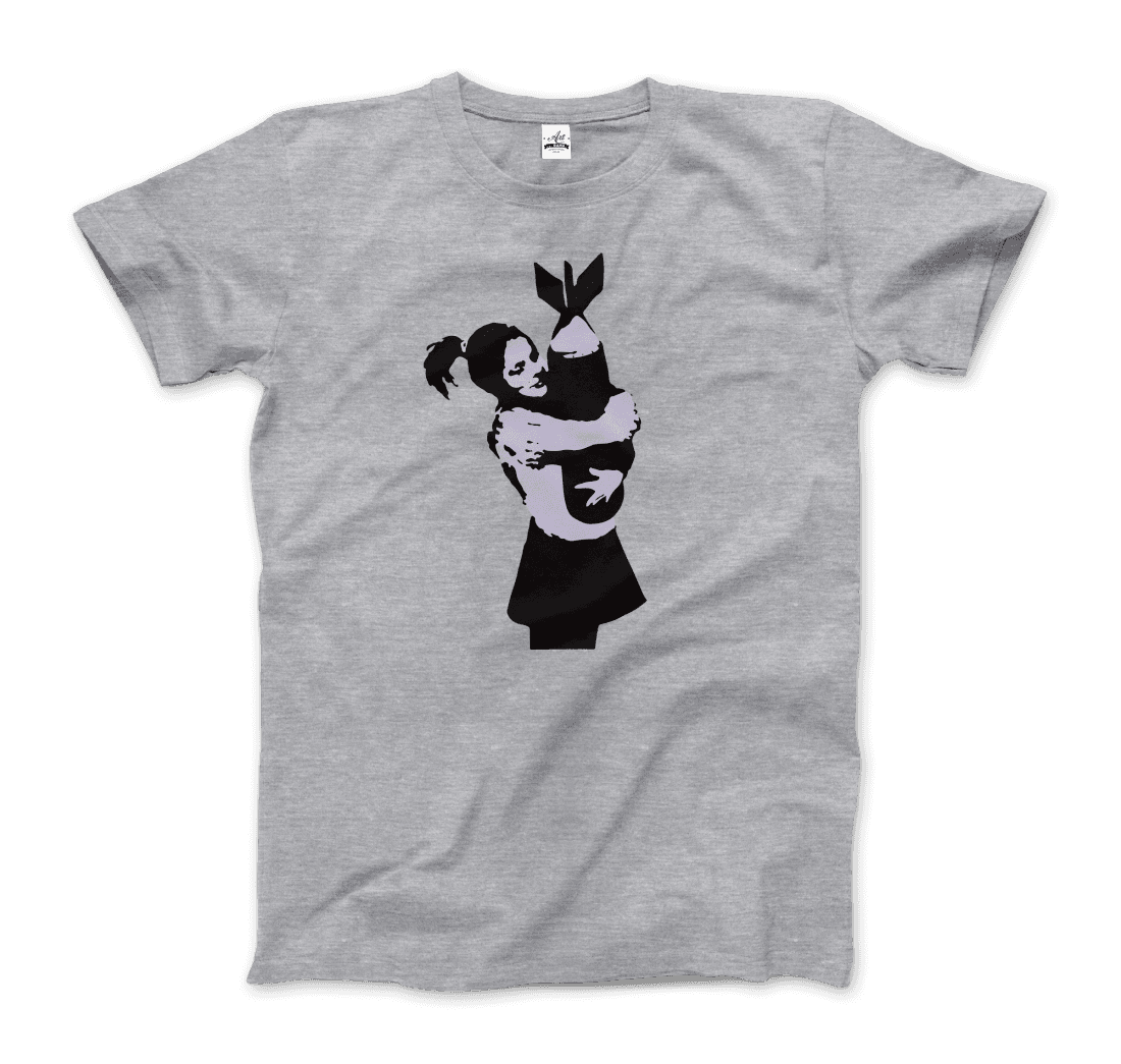 Banksy Bomb Hugger street art t-shirt by Art-O-Rama Shop