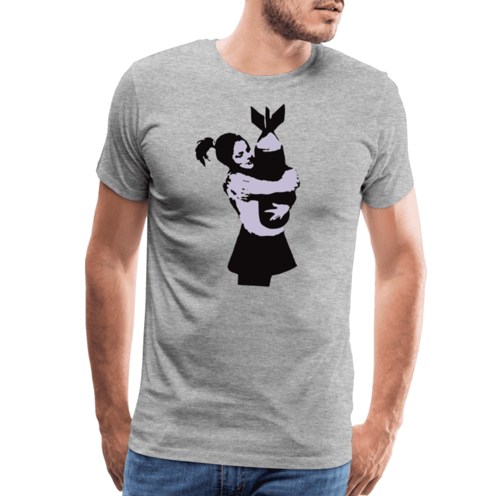 Banksy Bomb Hugger street art t-shirt by Art-O-Rama Shop