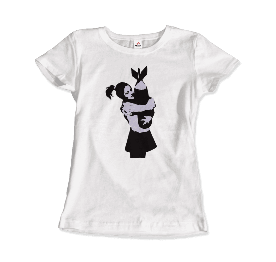 Banksy Bomb Hugger street art t-shirt by Art-O-Rama Shop