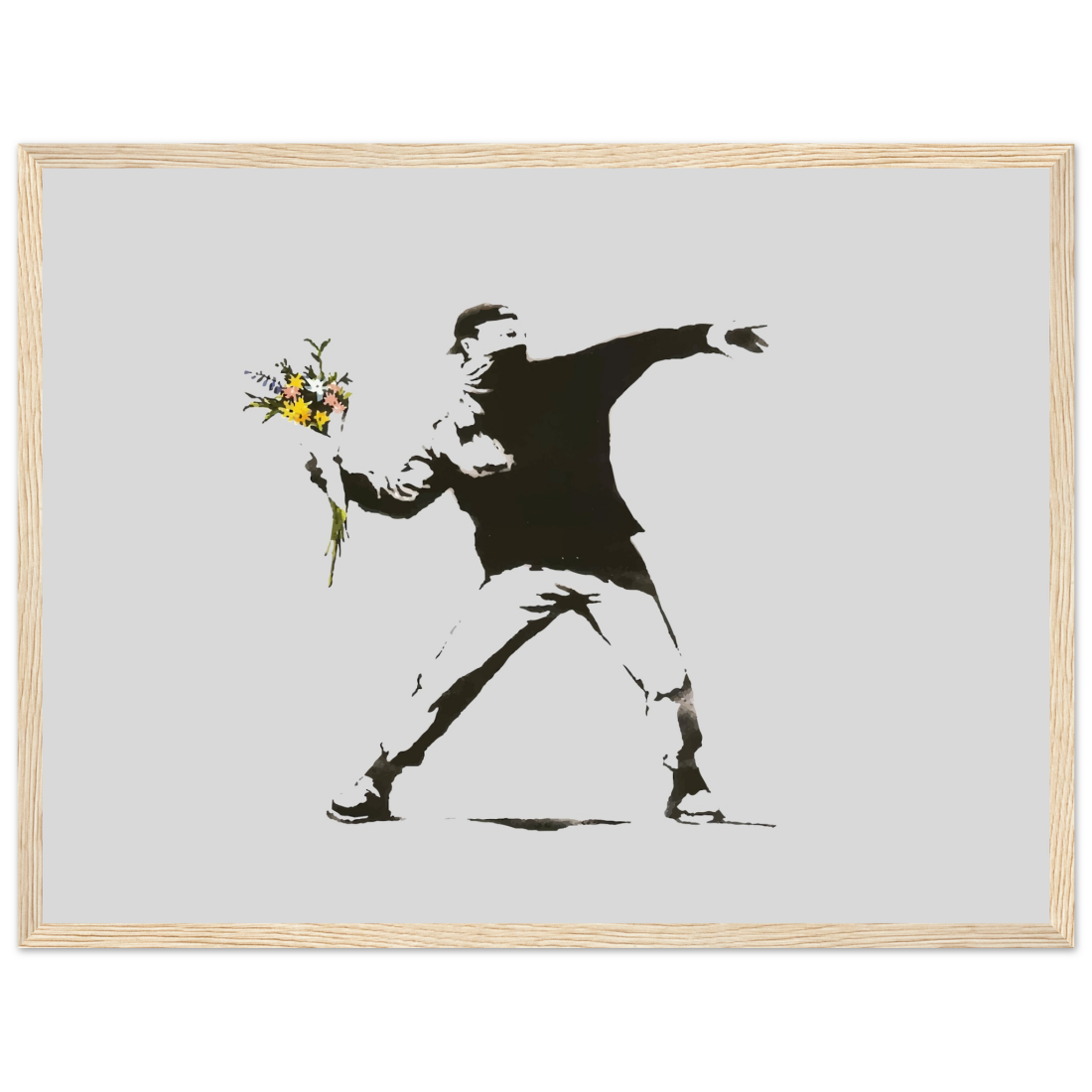Banksy Flower Thrower artwork poster by Art-O-Rama Shop