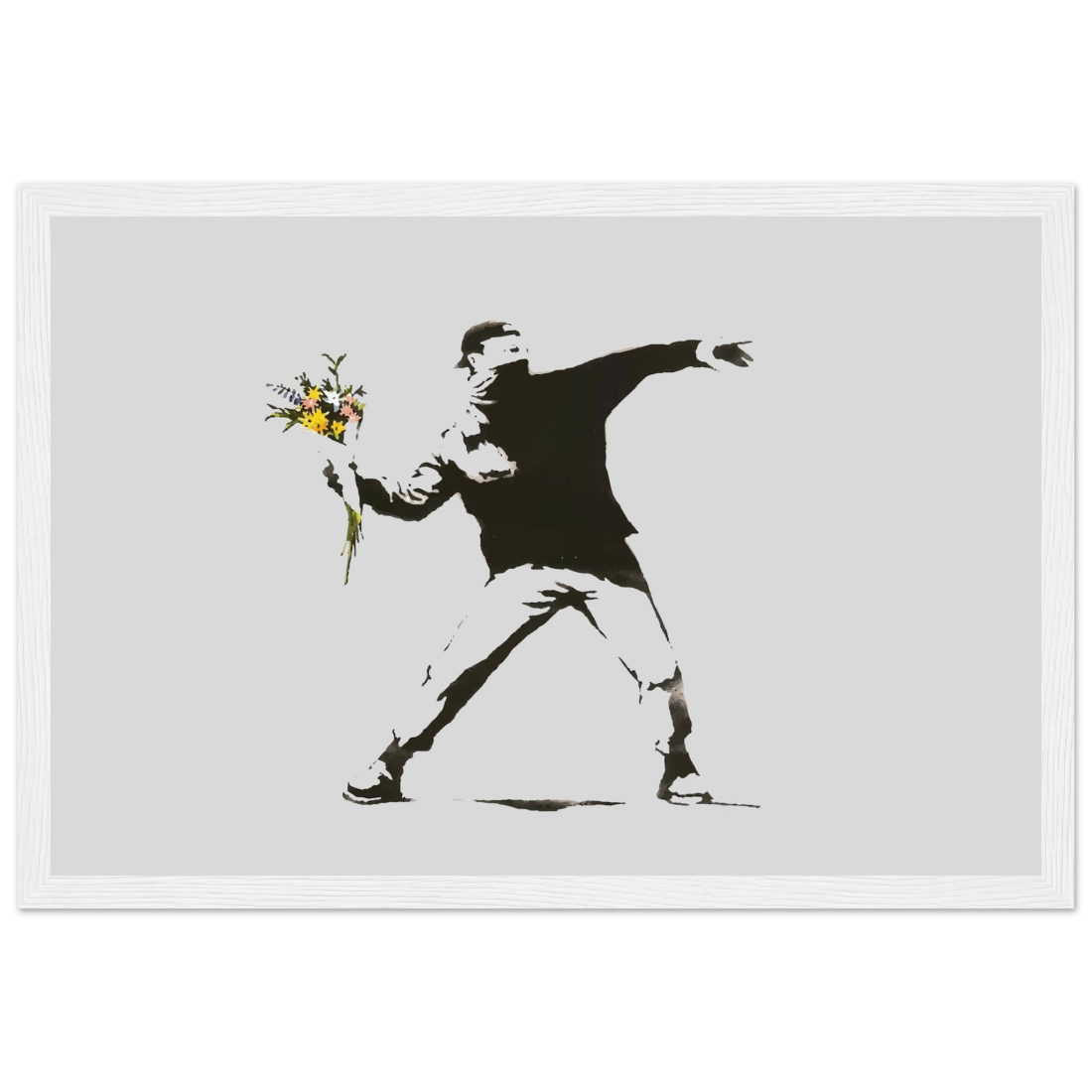 Banksy Flower Thrower artwork poster by Art-O-Rama Shop