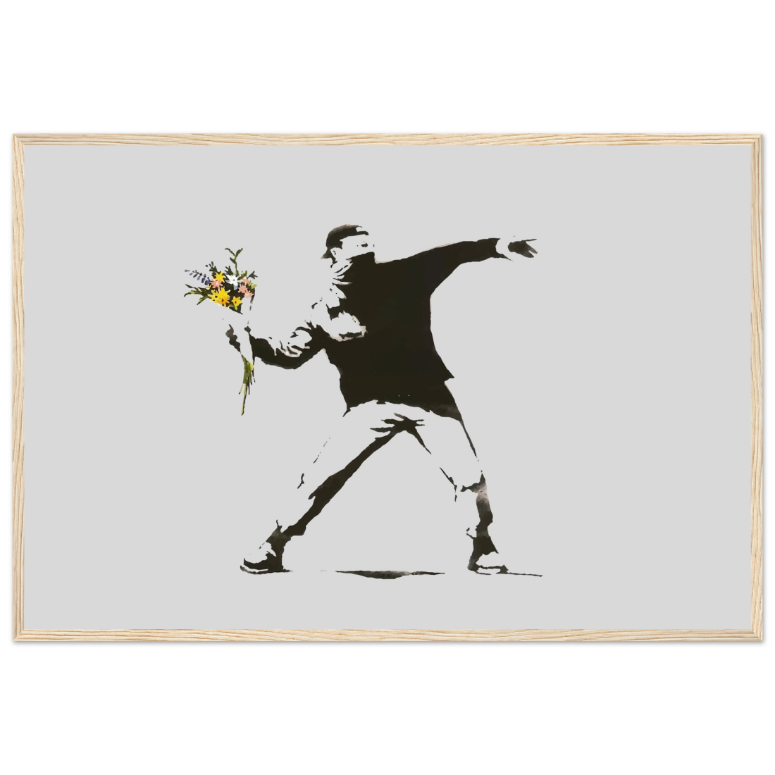 Banksy Flower Thrower artwork poster by Art-O-Rama Shop