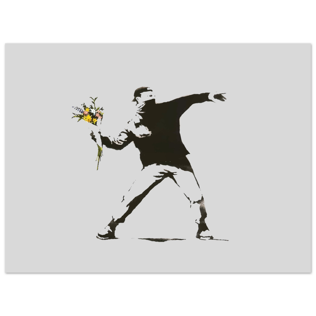 Banksy Flower Thrower artwork poster by Art-O-Rama Shop
