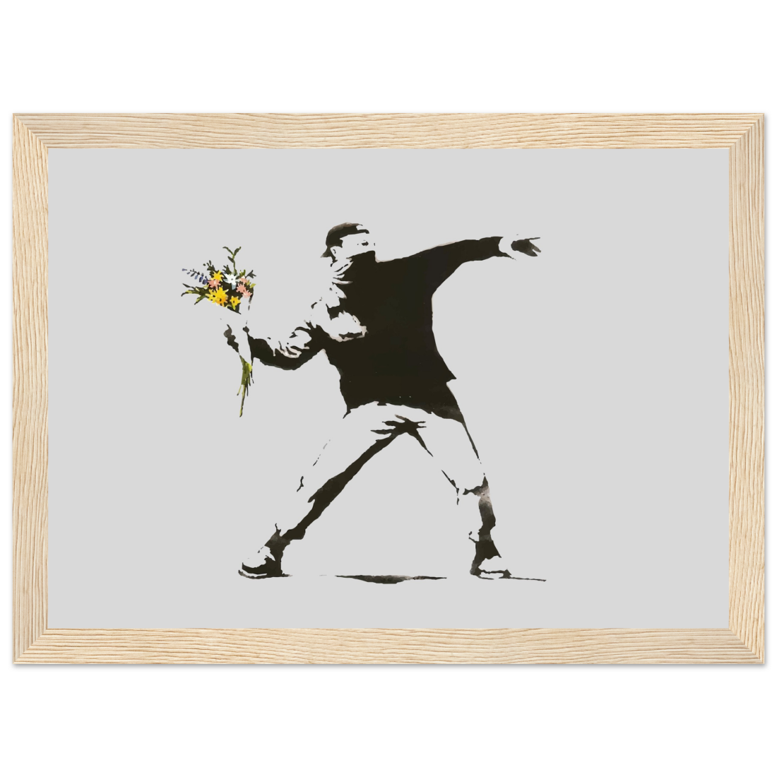 Banksy Flower Thrower artwork poster by Art-O-Rama Shop