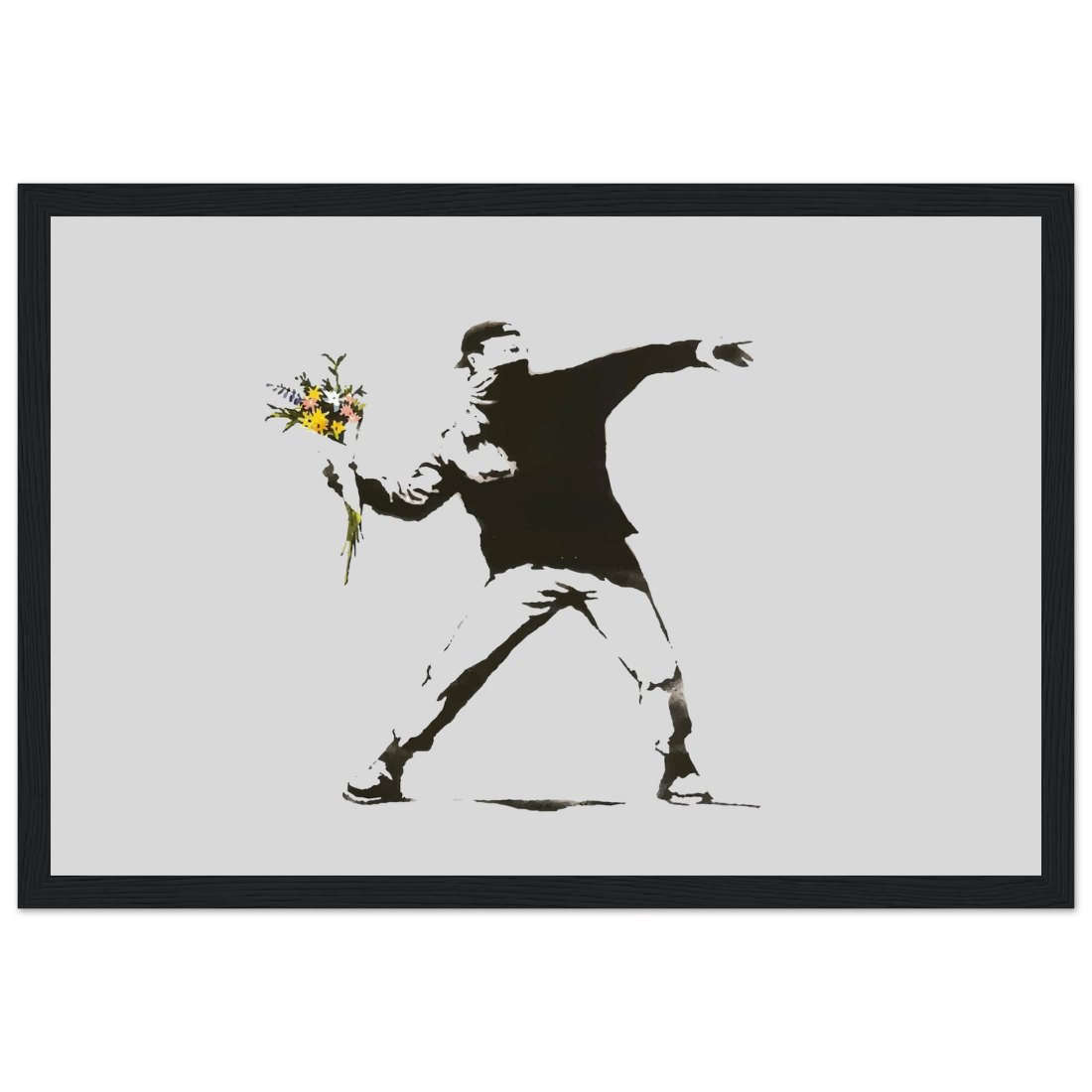 Banksy Flower Thrower artwork poster by Art-O-Rama Shop