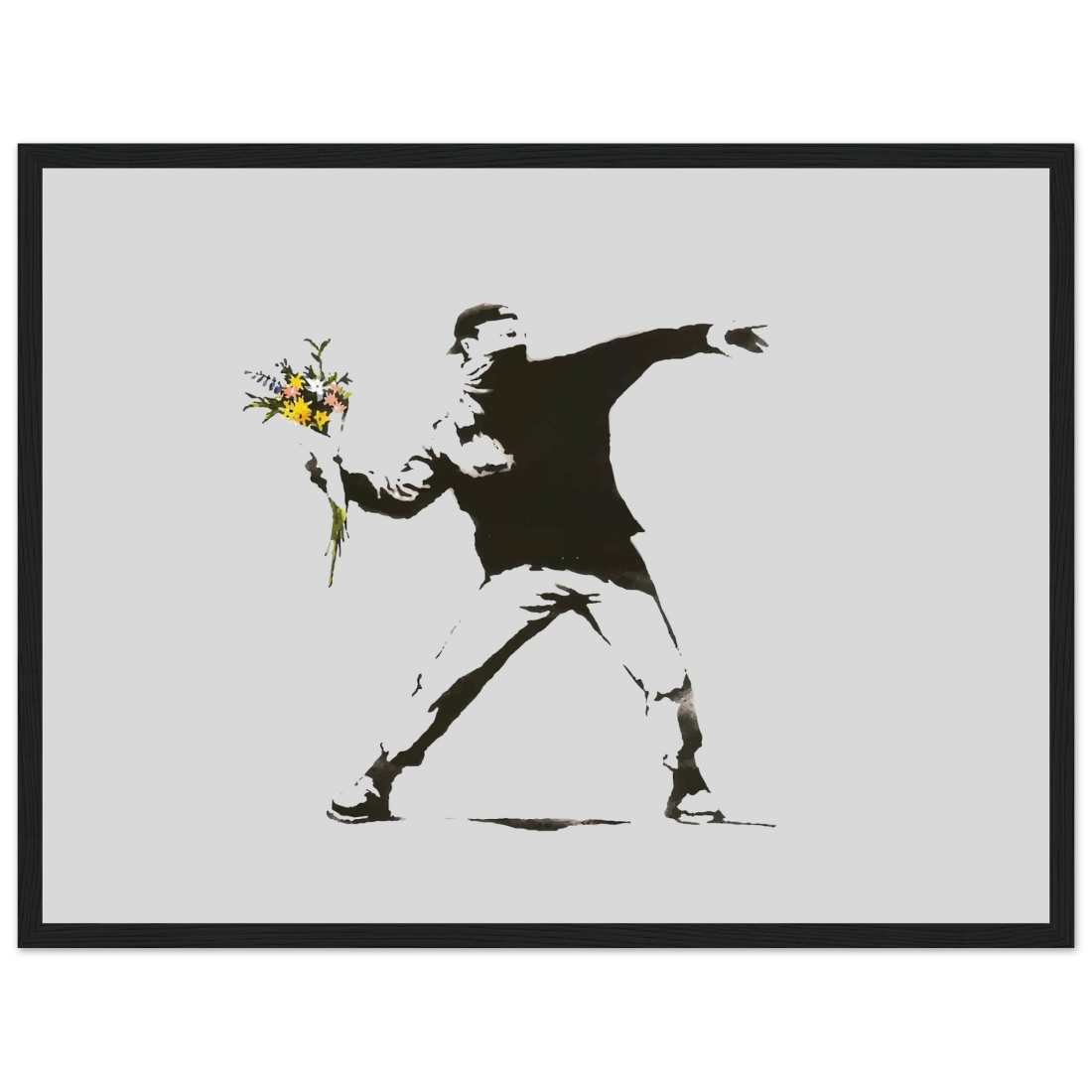 Banksy Flower Thrower artwork poster by Art-O-Rama Shop