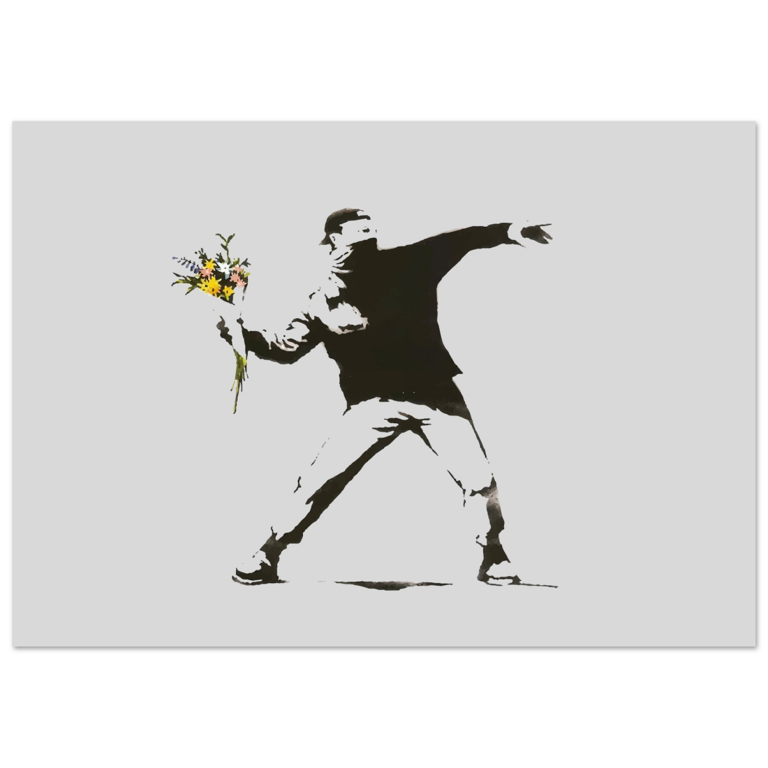 Banksy Flower Thrower artwork poster by Art-O-Rama Shop