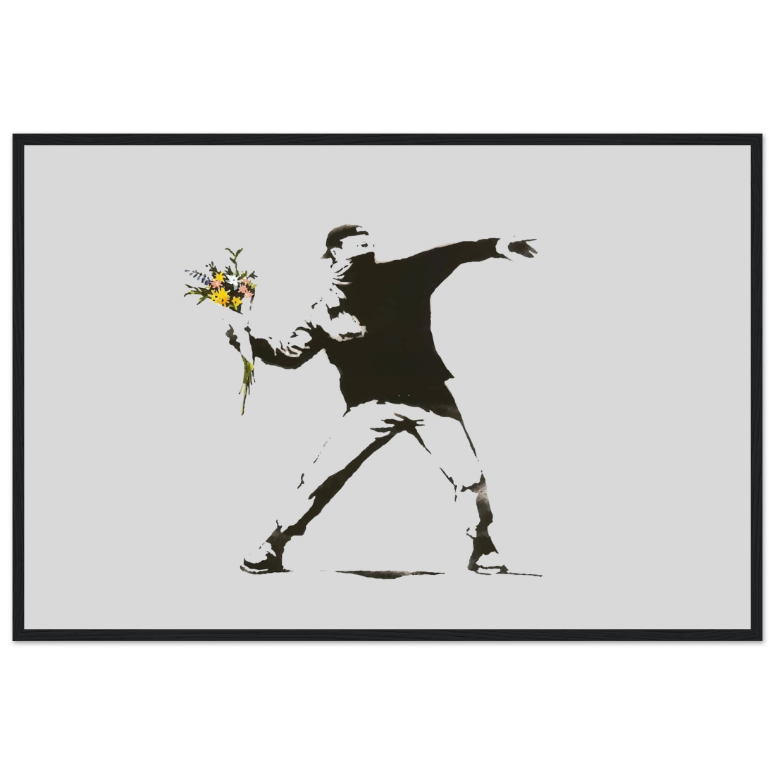 Banksy Flower Thrower artwork poster by Art-O-Rama Shop